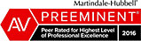 AV Preeminent | Martindale-Hubbell | Peer Rated For Highest Level of Professional Excellence | 2016